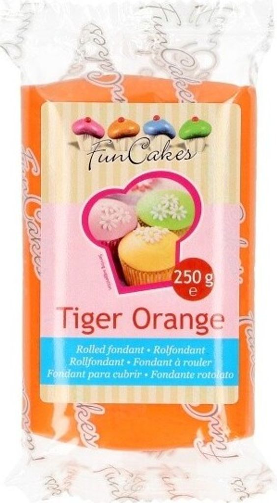 FunCakes Rollfondant Tiger Orange 250 g Produktbild 3
