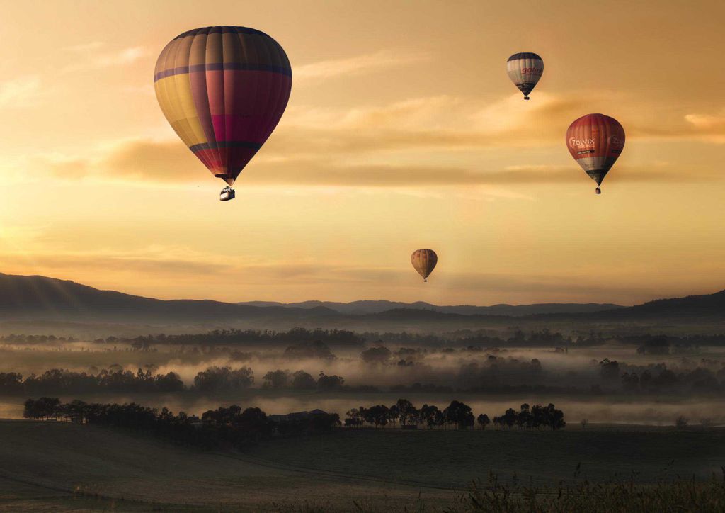 hansepuzzle 20859 - Ballon-Flug Puzzle, 260 Teile, Reisen, 41,0 x 28,0cm mit hochwertiger Aufbewahrung, Kartonbox und wiederverschließbarem Beutel