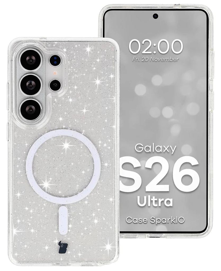 Glitzer Hülle mit Magnetring für Galaxy S26 Ultra, Bizon Produktbild 