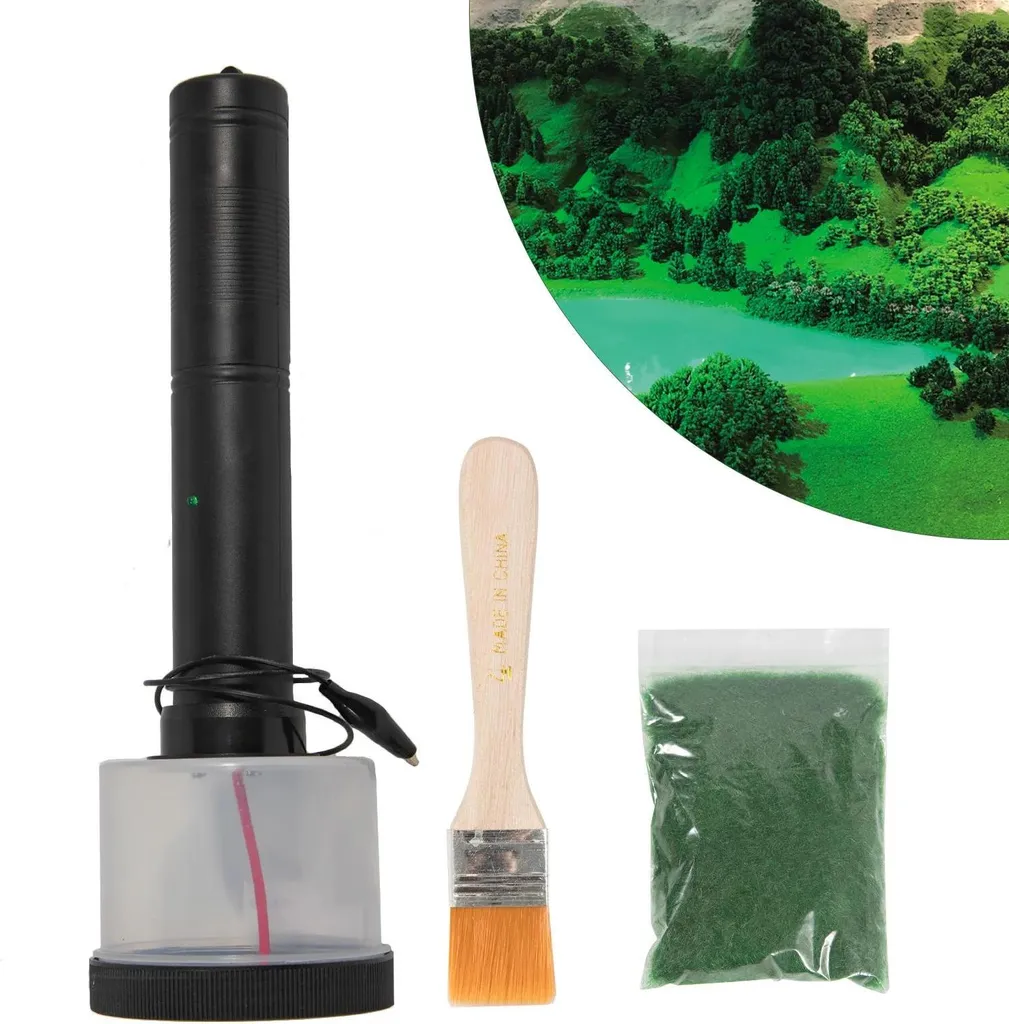 lopituwe Ensemble d'applicateurs d'herbe statique de flocage, fournitures de construction décoration paysage jardin, jardinage miniature et modélisation paysages, loisirs créatifs, kits
