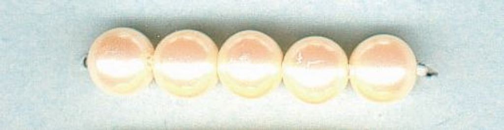 Glorex Wachs Perlen 6 mm 60 Stück, kultur