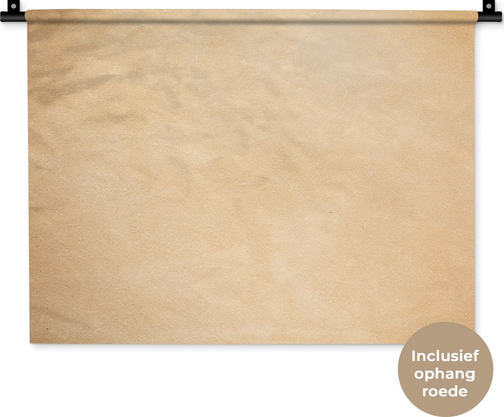 MuchoWow Wandteppich Wandbehang Leder - Strukturiert - Lederoptik - Beige 60x45 cm Tapisserie Dekoration Wandtuch - Das Schlafzimmer