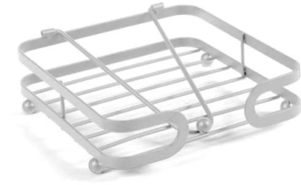 Support de rangement blanc en métal - Organisateur carré polyvalent