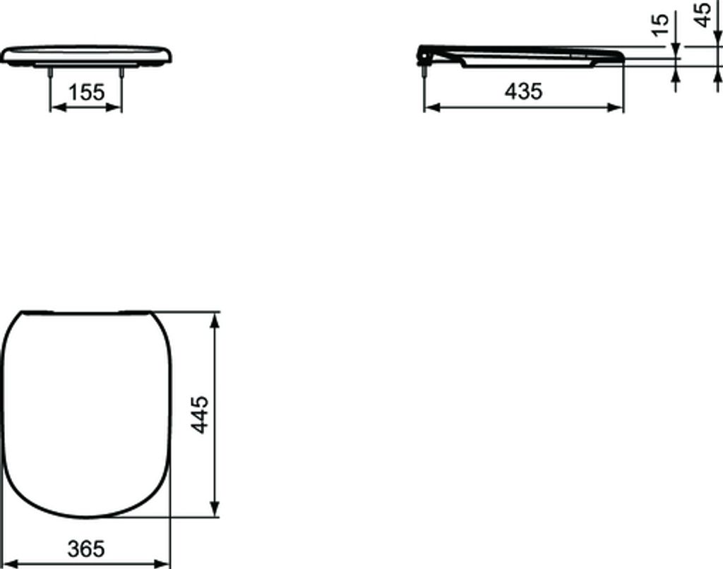 Ideal Standard Tesi - WC-Sitz mit Absenkautomatik Produktbild 3