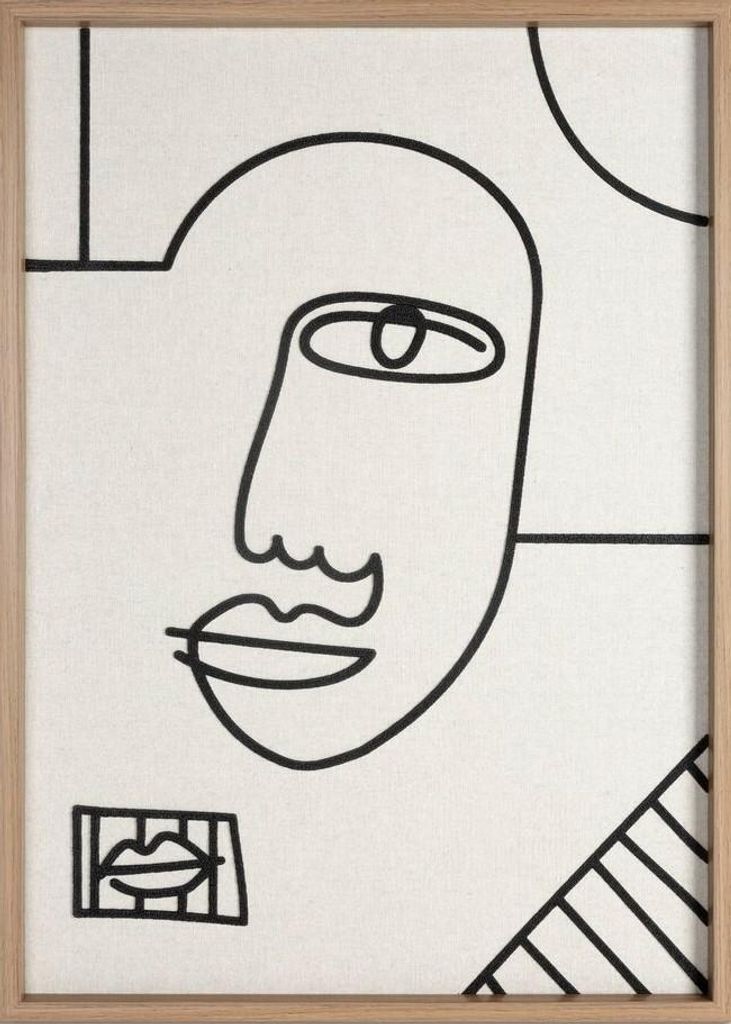 EUROFIRANY | Wandbild 50 x 70 cm - Leinwandbild mit Gesicht