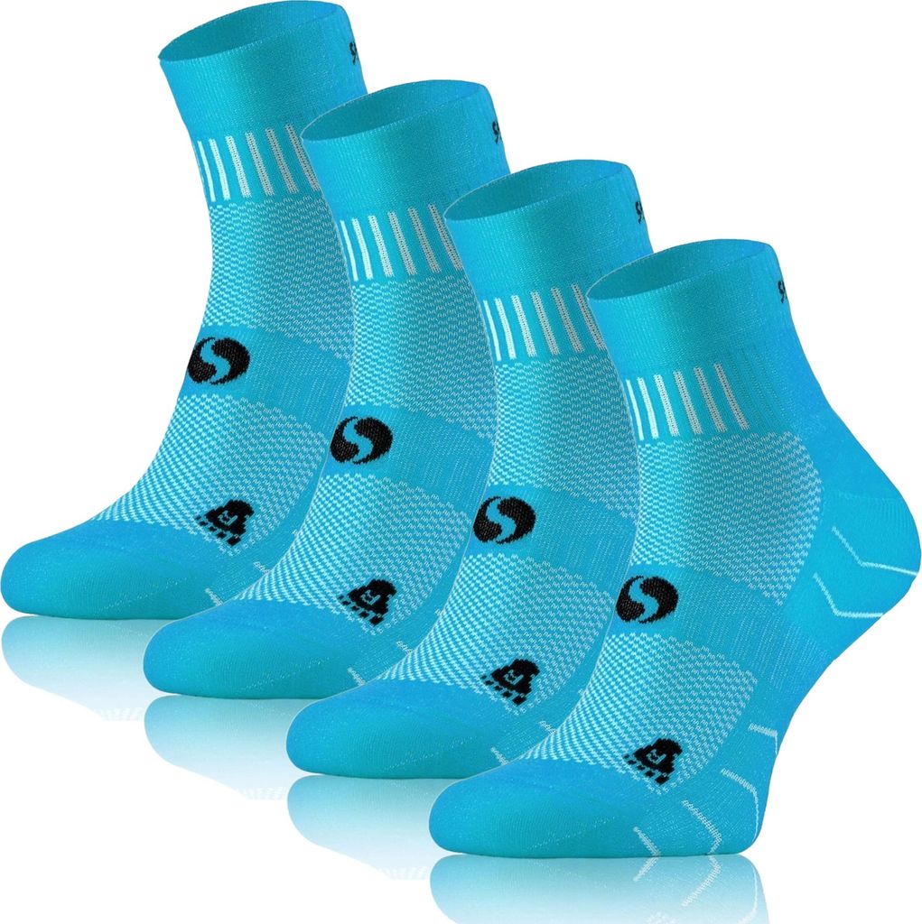 SESTIMI Sportsocken AMZ – 4er Pack | Frottee, 88% Baumwolle | Atmungsaktiv, elastisch & langlebig | Laufen, Training, Alltag | 35-46 | EU