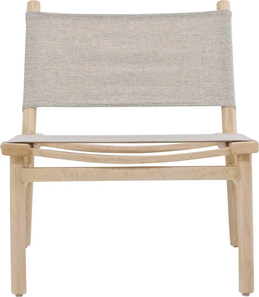 Fauteuil scandinave Millo nature en tissu bouclé pour salon moderne