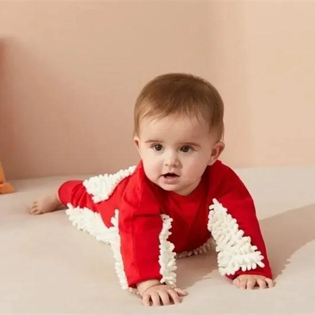 Pagliaccetto Artigianale Neonato 6-12 Mesi | Rosso Bianco Tradizione