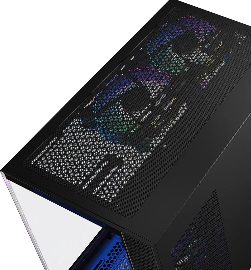 Boîtier PC ATX Modecom Volcano Panorama Gris pour Setup Gaming de Rêve
