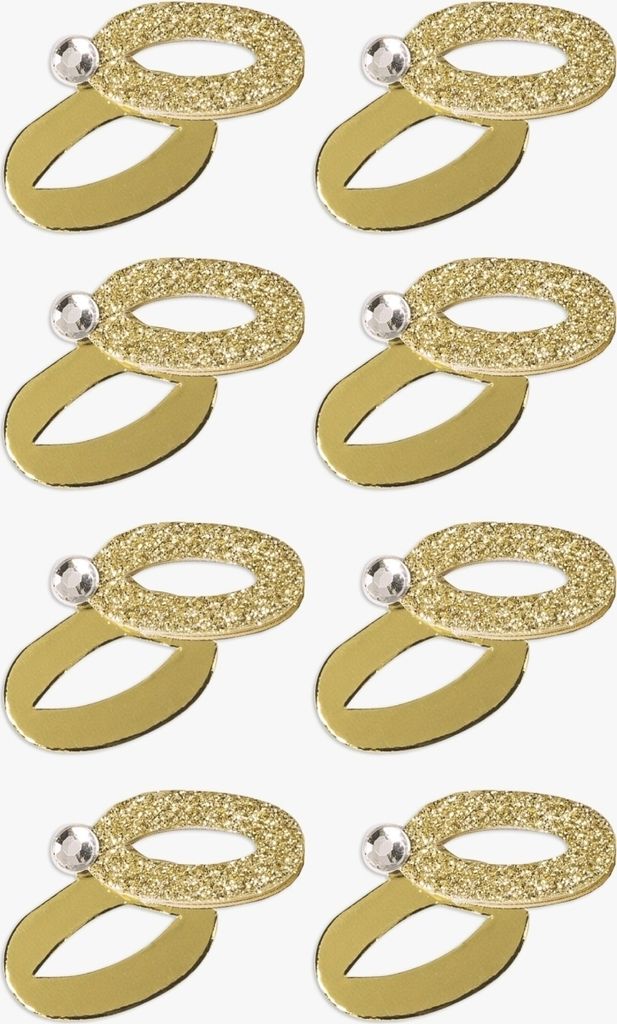 Sticker-Etikett Ringe gold 8 Stück 4-farbig Packung mit 6 Stück