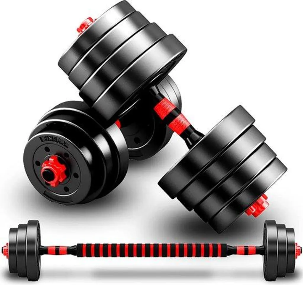 Haltères musculation maison - Set 2 en 1 réglable pour sport à domicile
