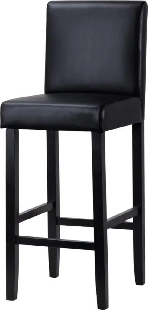 Tabouret de Bar avec Dossier Confortable en Cuir - Set de 2 Pièces