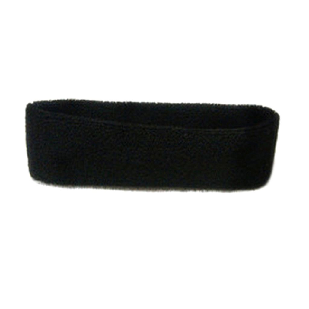 Uni Sport Yoga Fitness Stretch Schweiß Schweißband Haarband Stirnband Kopfbedeckung-Schwarz