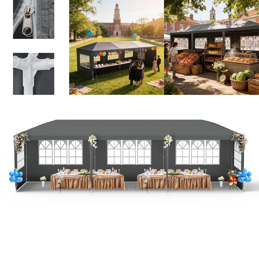 LZQ 3x9m Garten Partyzelt Pavillon Gartenzelt Festzelt Produktbild 
