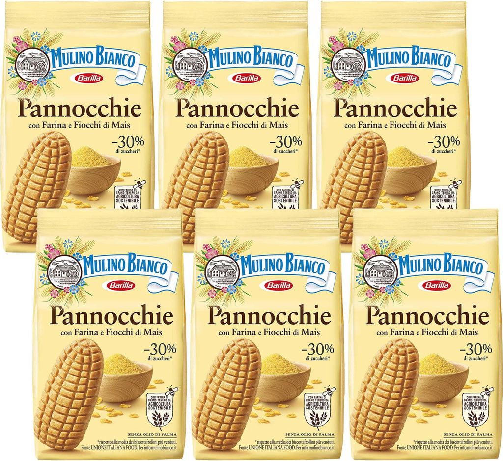 MULINO BIANCO Pannocchie - Knusprige Maiskekse 350g x 6 Pakete