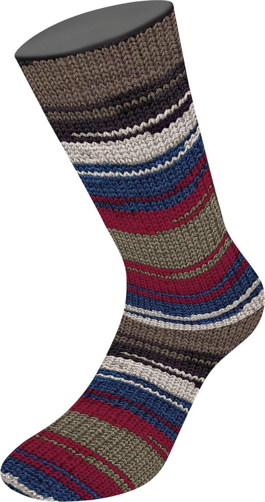 Lana Grossa - Meilenweit 100g Aktion 3026 grege dunkelblau dunkelrot taupe schwarzbraun graubraun