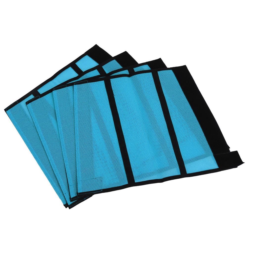 4Pcs Horse Fly Boots Breathable Comfortable Tear Resistant Fine Mesh Protective Horse Fly Leggings Leg Guards(Blue )