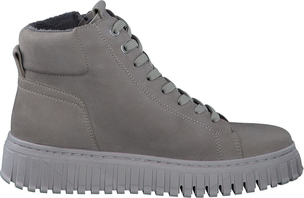 Tamaris Stiefeletten Boots Grau Damen Leder Tamaris Damen High-Top