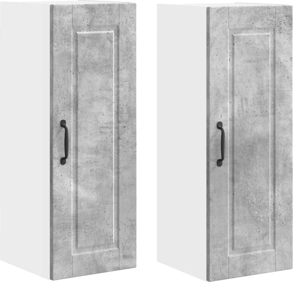 Mobili Cucina SYFAX™ Grigio Cemento 2 pz - Facili da Montare 80cm