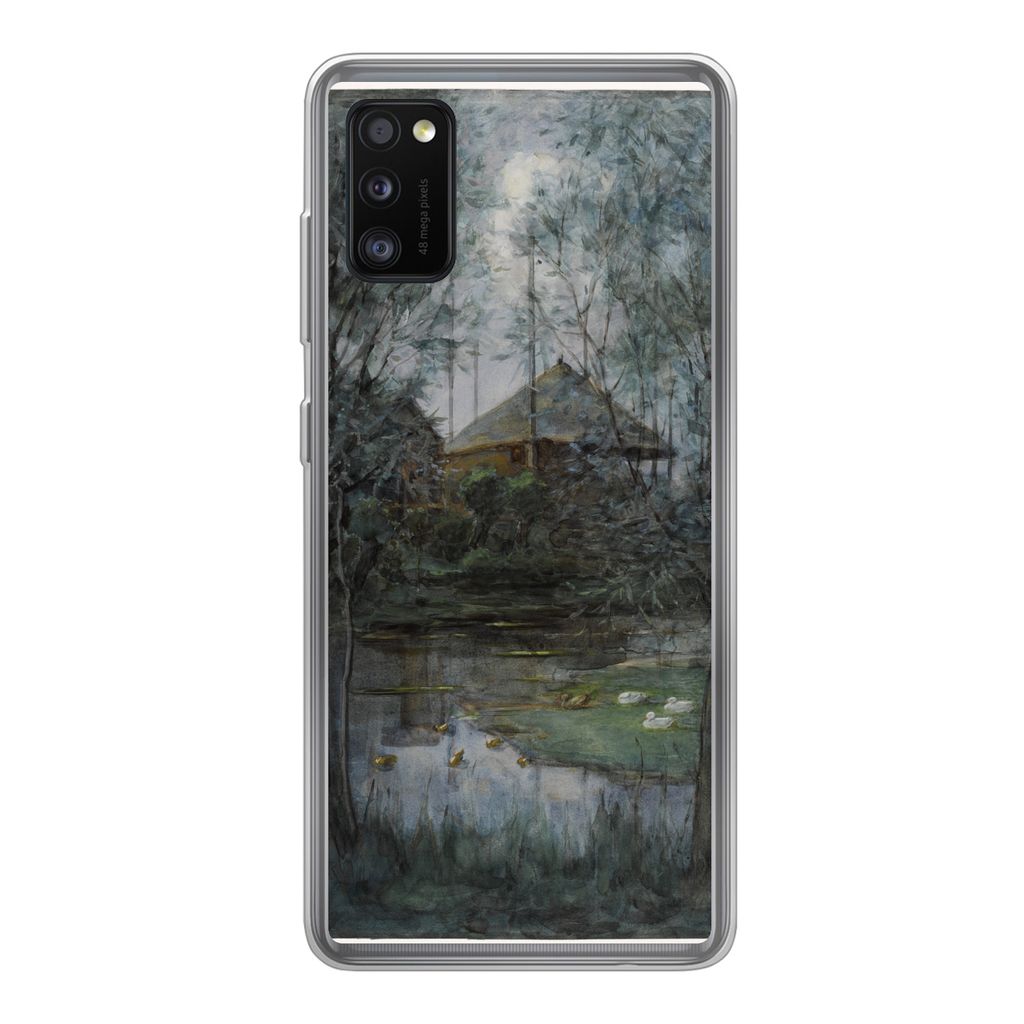 MuchoWow Handyhülle Schutzhülle Hülle für Samsung Galaxy A41 Heuhaufen - Piet Mondrian Silikon Softcase Handy Hülle - Mobiltelefon
