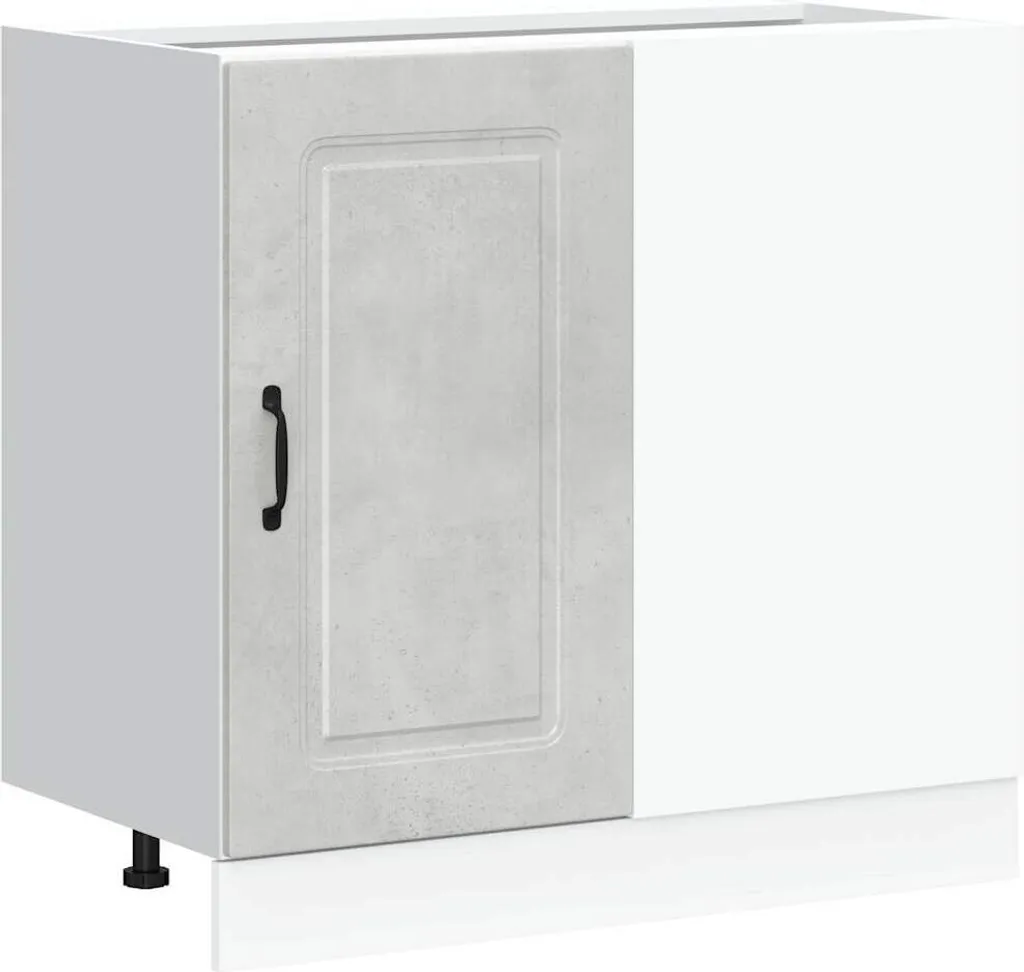 Mobile Base Cucina Kalmar Grigio Cemento - Design Salvaspazio 80cm