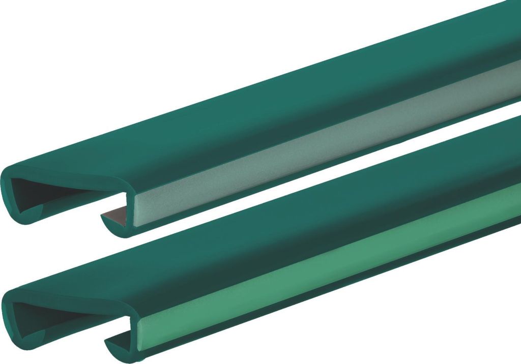 QUEST Handlauf Fluoreszierend, PVC Treppenhandlauf 40x8 mm, Kunststoffhandlauf, Handlaufverkleidung LUX, Nachtleuchtend, grün, 1 m