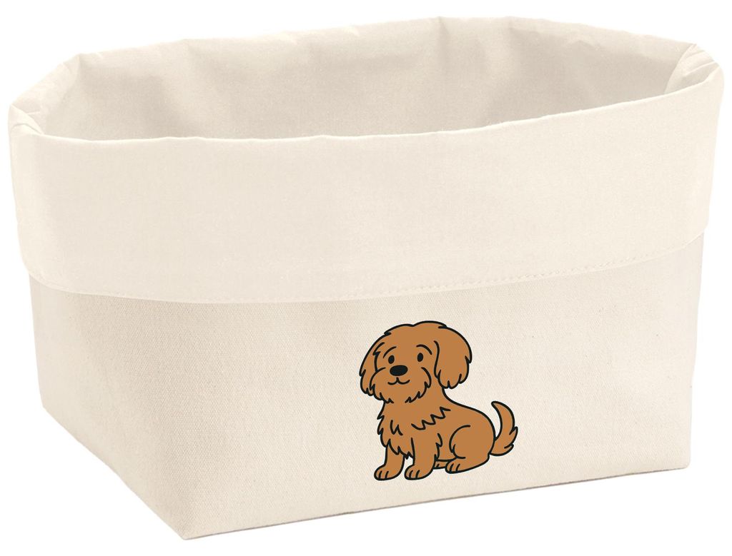 Huuraa Organizer Havaneser Havi Comic 8 Liter Large Canvas Baumwolle Utensilo Geschenkidee