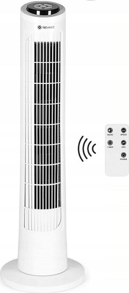 Sloupový ventilátor s dálkovým ovládáním, otočný, 90 st., Obrázek produktu 
