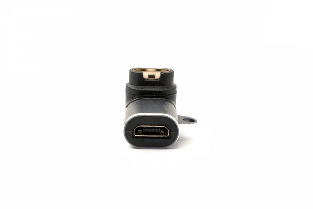 SYSTEM-S USB 2.0 Adapter Micro B Buchse zu Stecker für Garmin Smartwatch Winkel