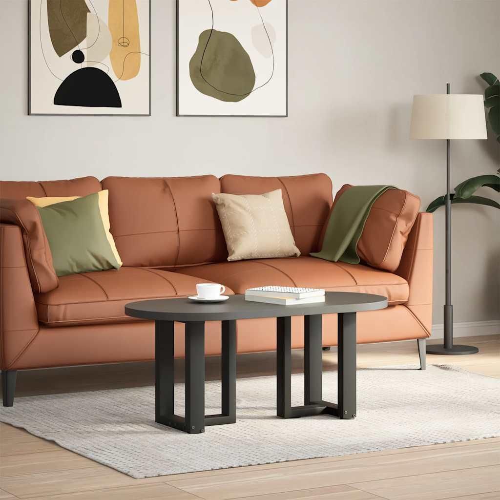 vidaXL Couchtischbeine T-Form 2 Stk. Schwarz 28x25x(42-43) cm Stahl