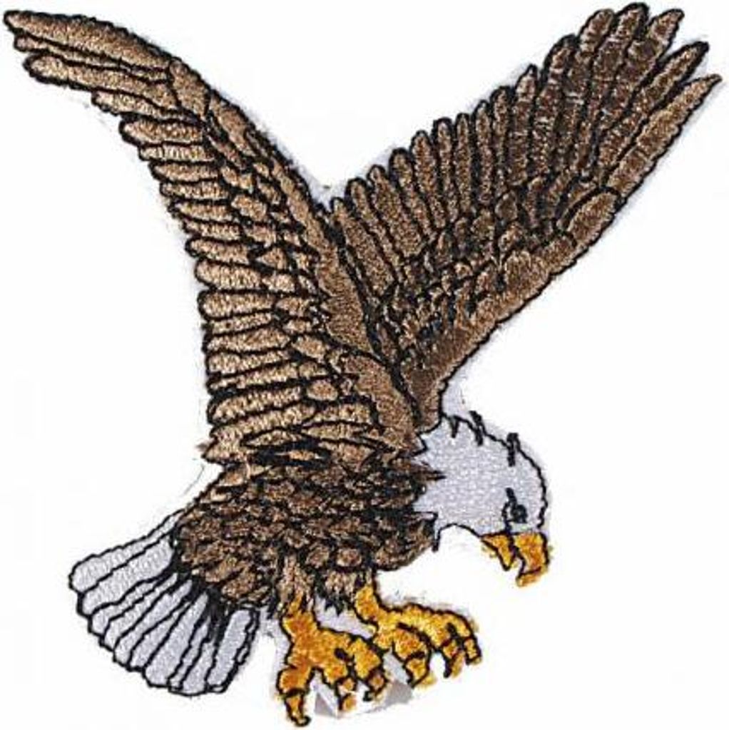 AUFNÄHER Patches - ADLER BUSSARD im Anflug - 04035 Gr. ca. 6cm x 5cm