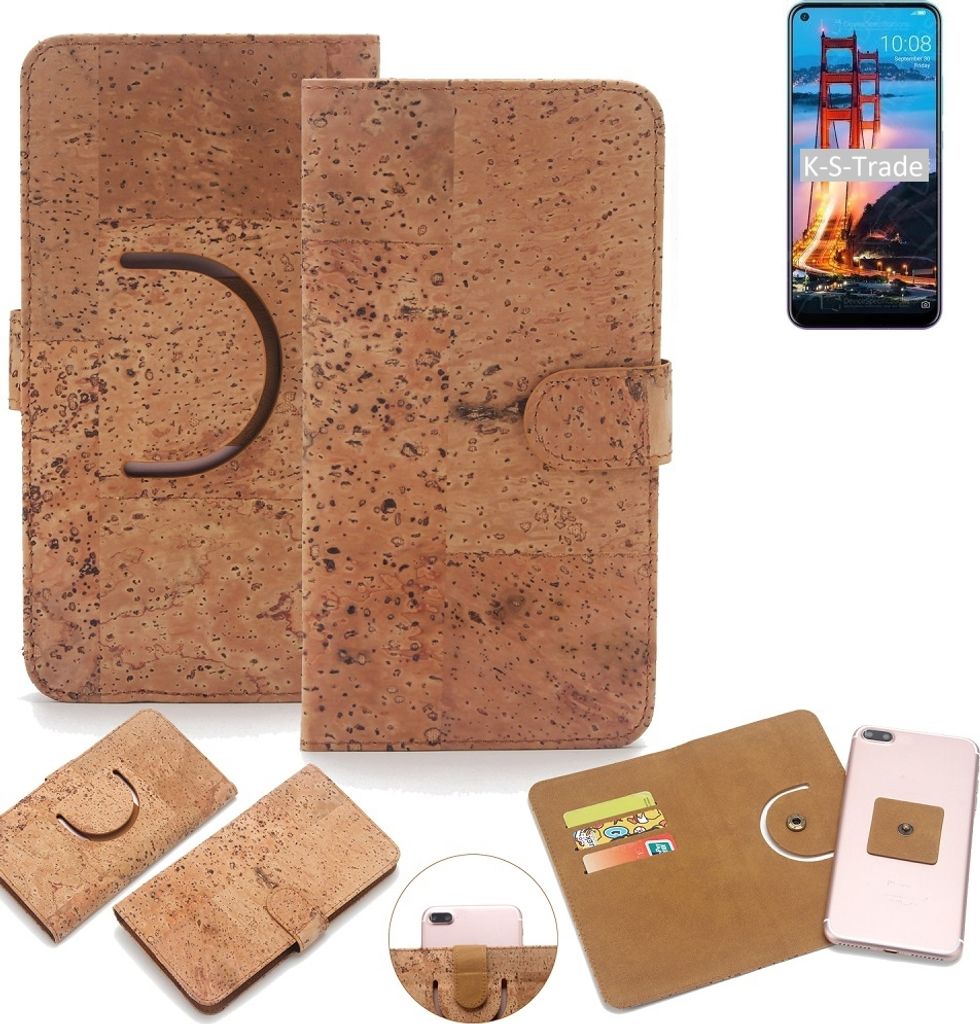 K-S-Trade Handy Hülle Schutz Hülle kompatibel mit ZTE Blade V2020 Handyhülle Schutzhülle Korkhülle Kork-Hülle 1x