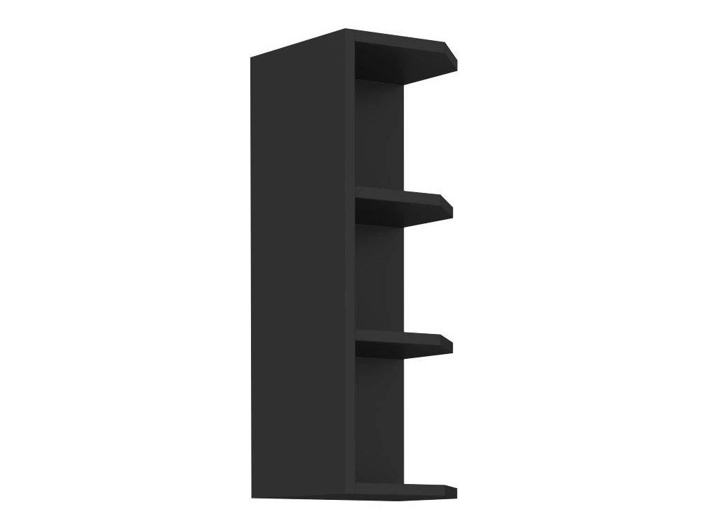 Eckoberschrank SAJU - Breite 30 cm, schwarz Produktbild 