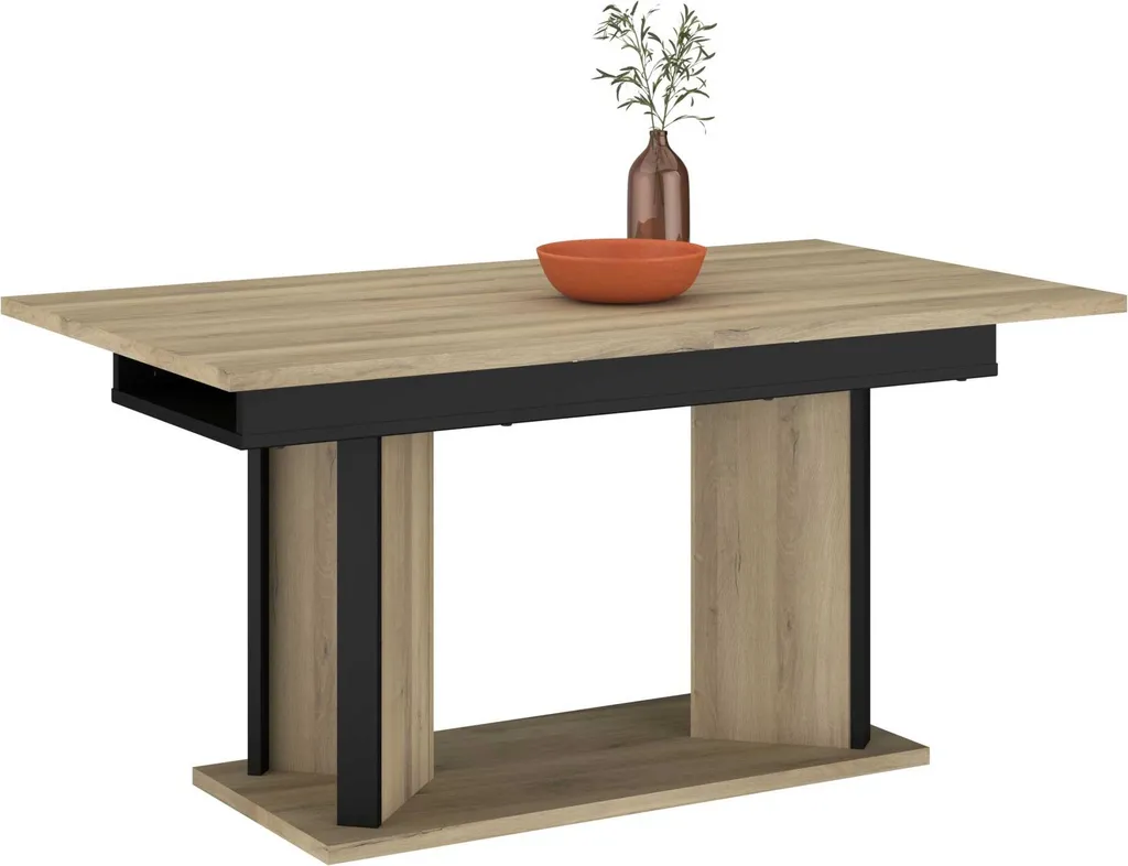 Grande table de repas Oskar extensible pour 8 personnes chêne noir - 9