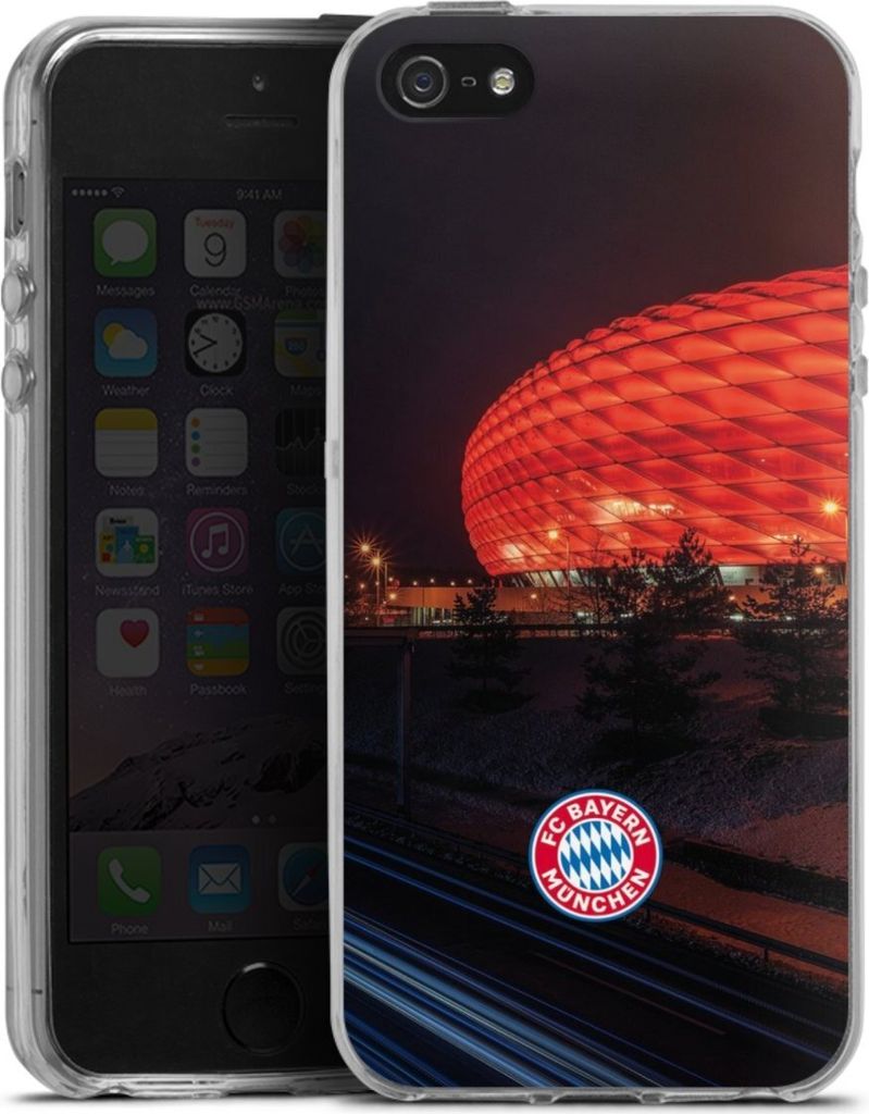 DeinDesign Handyhülle für Apple iPhone 5s Silikon Hülle Case Smartphone Schutzhülle FC Bayern München FCB Stadion