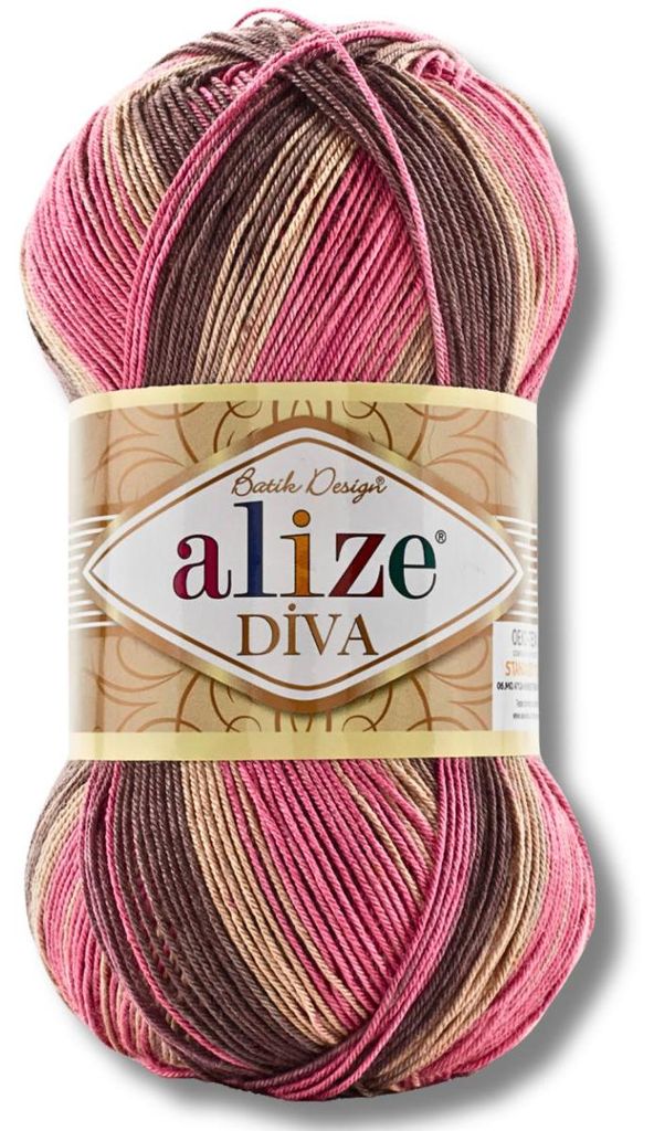 Alize 1x 100g Diva Batik Wolle mit Farbverlauf, Häkeln, Stricken (7829)