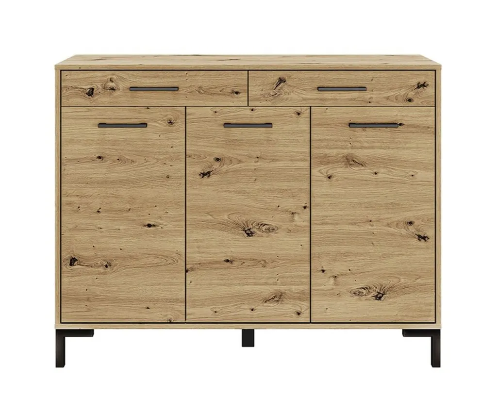 Commode robuste BEDA chêne artisan au design scandinave et moderne - 3
