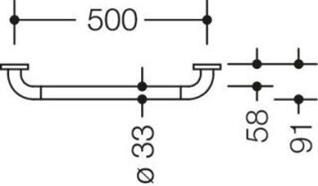 HEWI 801.36B126 99 Haltegriff Ser 801, matt, d:33,