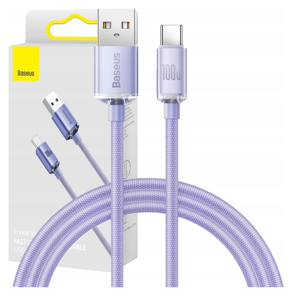 Baseus USB-C Datenkabel 100W - 2m Lila KP25162 Produktbild 