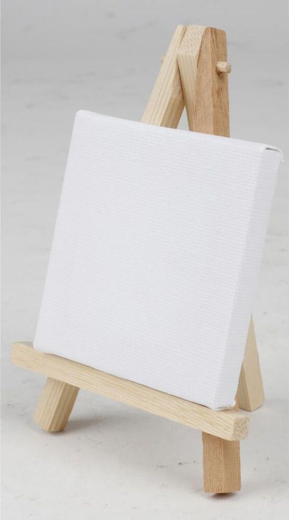 24x Mini Tischstaffelei Holz Leinwand Keilrahmen Maler Produktbild 