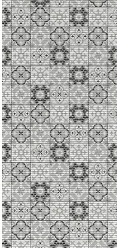 Anti-Rutsch-Matte Weichschaummatte Tile Antique schwarz 65x180 cm