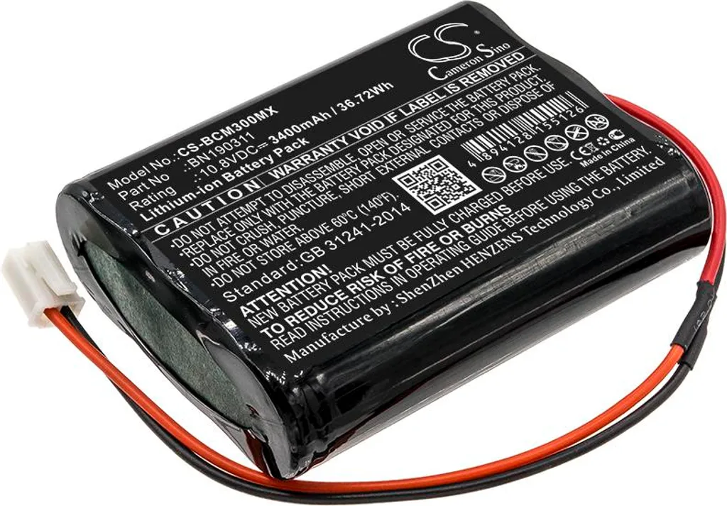 Batterie de Rechange pour Moniteur Médical Bionet BM3 BM5 remplace BN
