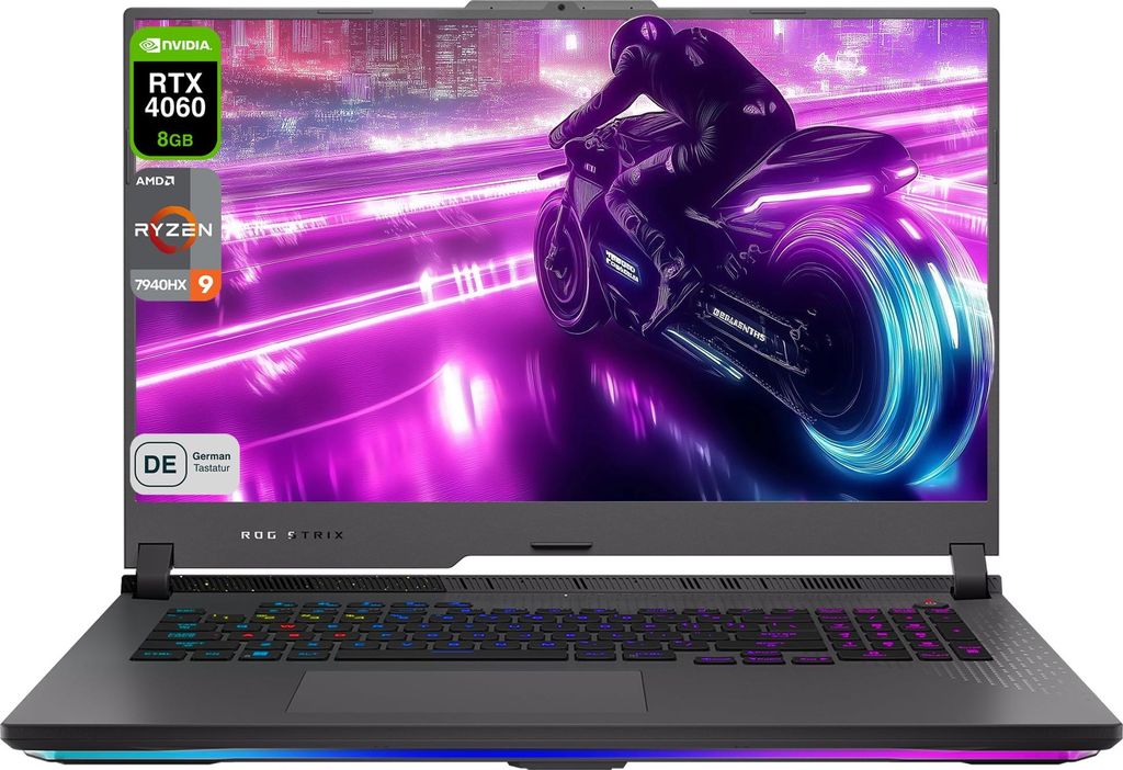 ASUS ROG Strix G17 Gaming Laptop, Ryzen 9-7940HX, 17.3" FHD Produktbild 