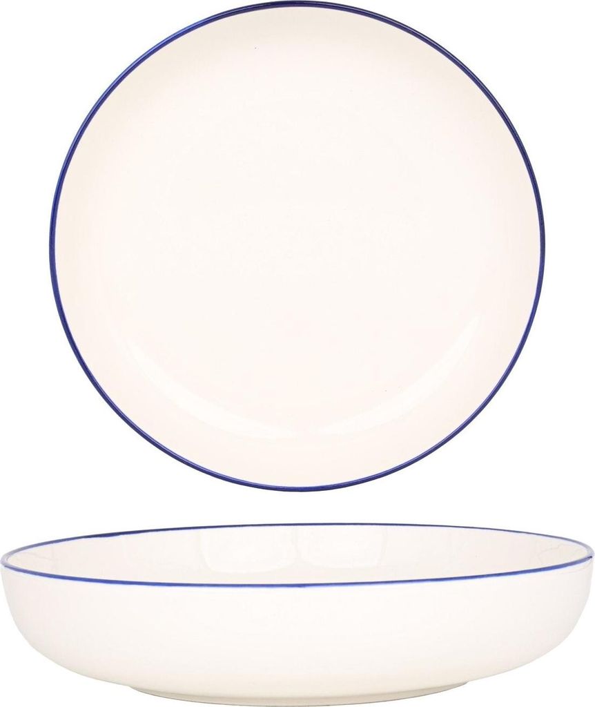 Rinart Tiefe Teller - Blue Edge - Porzellan - 26 cm (2000cc)