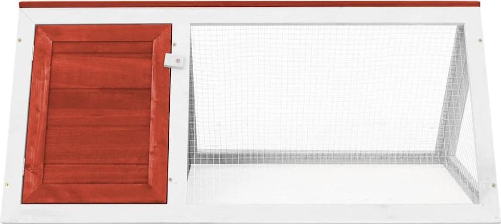 vidaXL Kleintier-/Kaninchenstall Rot Holz