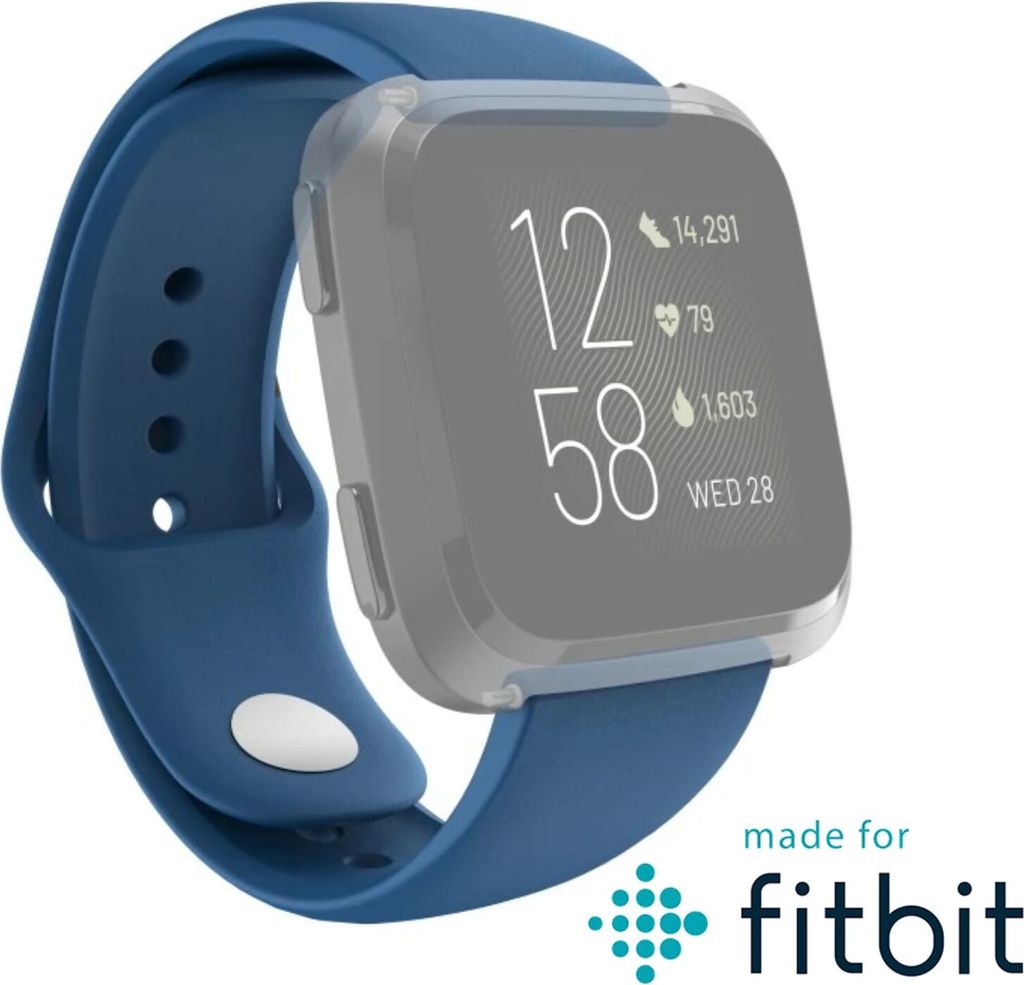 Bracelet en silicone pour Fitbit Versa 1/2/Lite bleu Image du produit 