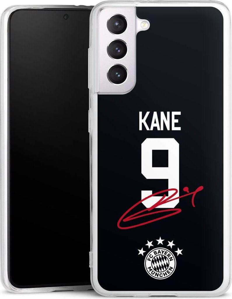 DeinDesign Handyhülle für Samsung Galaxy S21 5G Silikon Hülle Case Smartphone Schutzhülle FC Bayern München Trikot Harry Kane