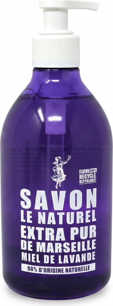 Savon Le Naturel Extra Pur de Marseille Fleur Miel de Lavande 500ml Lavendelhonig