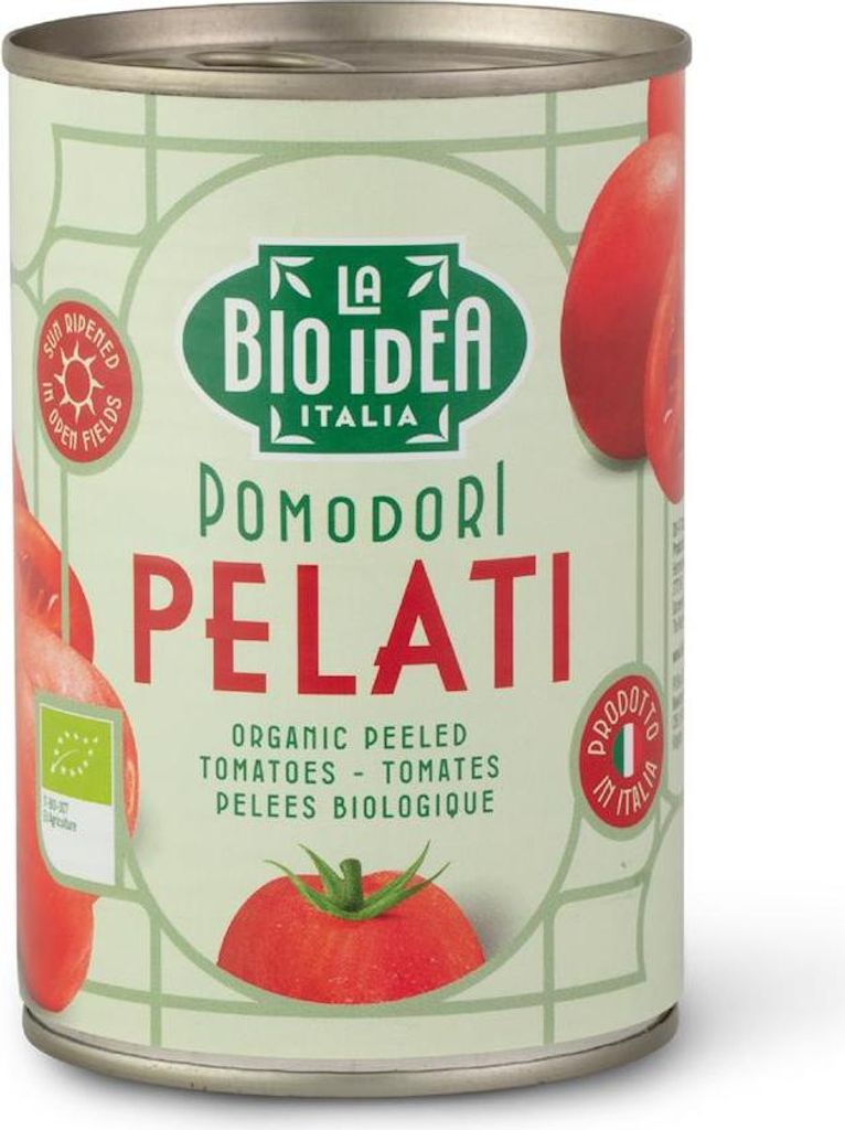 POMIDORY PELATI BEZ SKÓRY BIO 400 g (240 g) - LA BIO IDEA