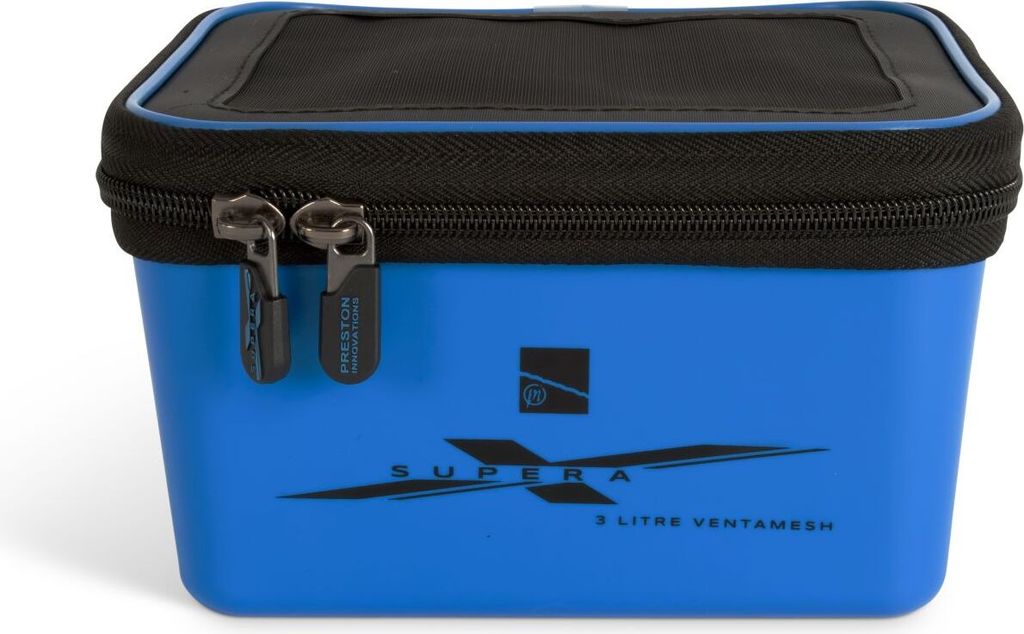PRESTON Supera X Ventamesh Tub 20x20x10cm Madendose Bait Box mit Maschendeckel